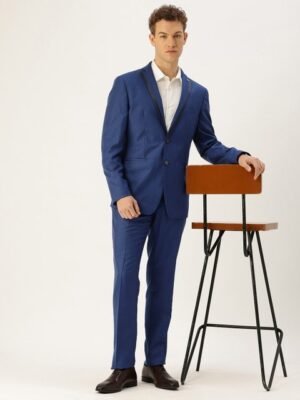 Peter England Textured Neo Slim-Fit Single-Breasted Two-Piece Formal Suit