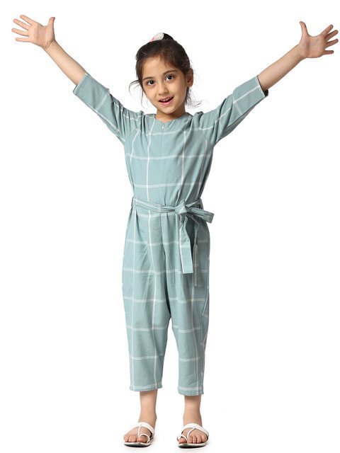 Piccolo Piglet Kids Checked Culotte Jumpsuit