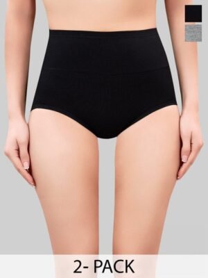 PLUMBURY Women Pack Of 2 High Waist Tummy Shaper