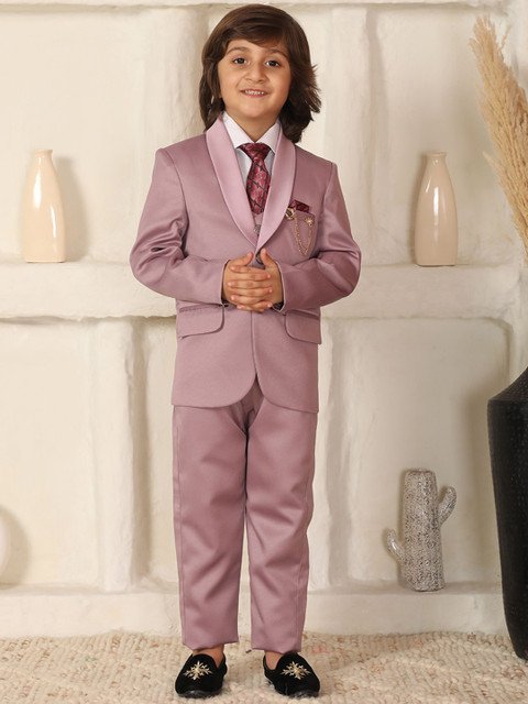 Pro-Ethic STYLE DEVELOPER Boys Regular Fit Cotton Single-Breasted Five-Piece Suit