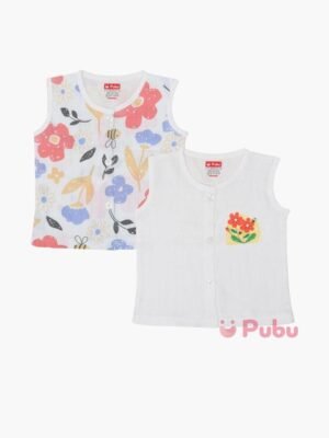 Pubu Unisex Kids Pack of 2 Cotton Top