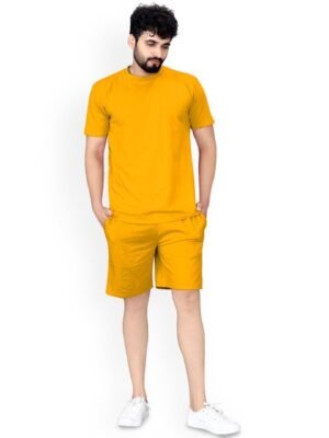 QOSHA Round Neck Pure Cotton T-Shirt & Short