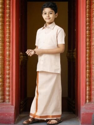 Ramraj Boys Pure cotton Shirt with Veshti