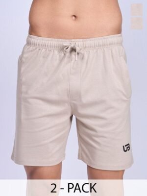 Ramraj Men Pack Of 2 Mid-Rise Lounge Shorts