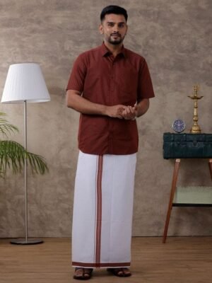 Ramraj Regular Collar Shirt with Dhoti