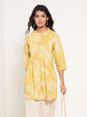 RANGMANCH BY PANTALOONS Mandarin Collar Printed Tunic
