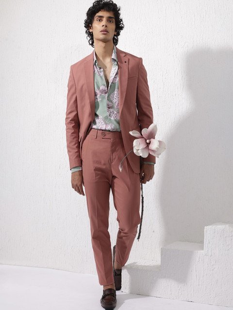 RARE RABBIT Men Slim-Fit Single-Breasted Two-Piece Formal Suit