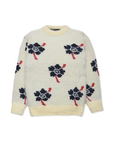 Rebiva Kids-Unisex Cream Wool Sweaters
