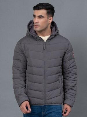 Red Tape Men Solid Hooded Padded Jacket