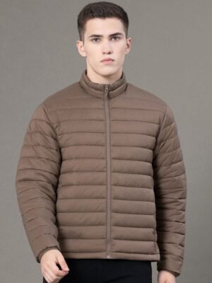 Red Tape Men Solid Stand Collar Padded Jacket