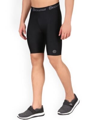 REDESIGN Men Slim Fit Above Knee Compression Dry Fit Sports Tights