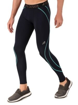 REDESIGN Men Slim-Fit Ankle-Length Rapid Dry Sports Tights