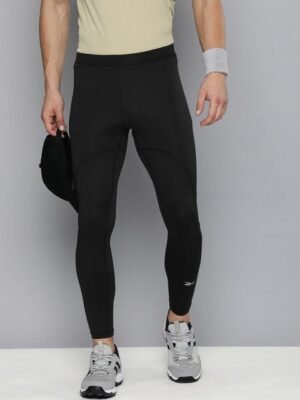 Reebok Men Black Solid SPEEDWICK Tights
