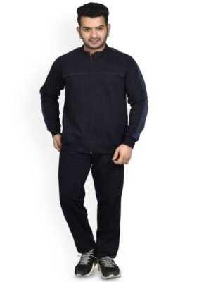 RELIGHT WEARS Men Colourblocked Mock Collar Neck Tracksuit
