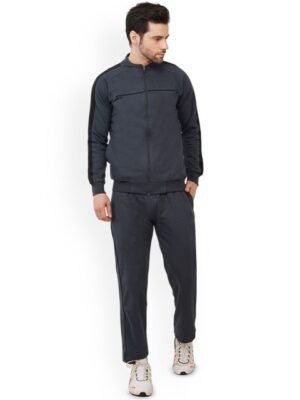 RELIGHT WEARS Men Mock Collar Mid-Rise Long Sleeves Tracksuit
