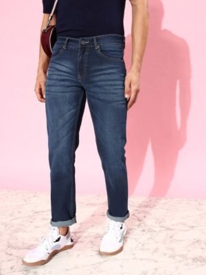 Roadster Fast and Furious Men Blue Slim Fit Light Fade Mid-Rise Stretchable Jeans