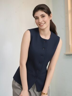 Rocksy Slim-Fit Round Neck Waistcoat