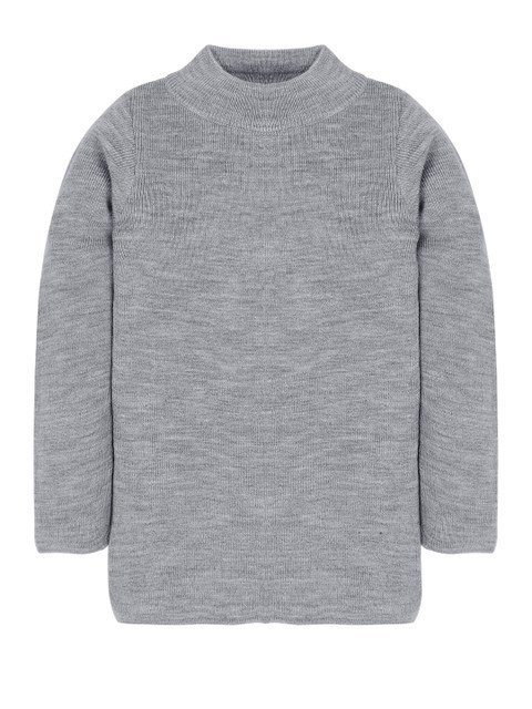 RVK Kids Grey Solid Pullover Sweater