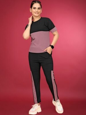 SAKARMAA Women Colourblocked Polyester Track Suit