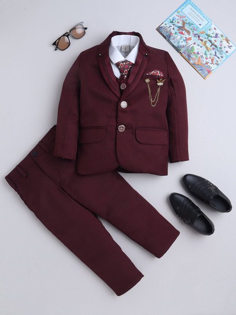 Sangria Boys 5-Piece Single Breasted Suit