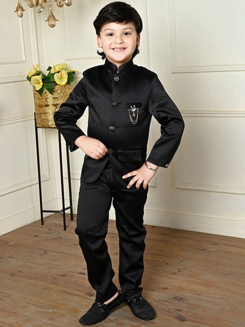 Sangria Boys Single-Breasted Jodhpuri Suit
