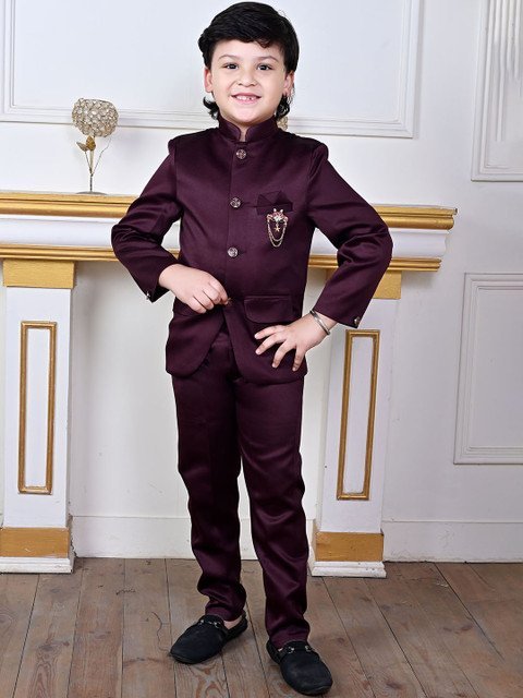 Sangria Boys Single-Breasted Jodhpuri Suit