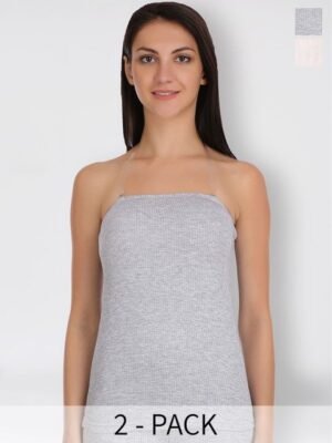 SELFCARE Pack Of 2 Sleeveless Cotton Thermal Tops