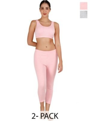 SELFCARE Pack Of 2 Striped Thermal Sets