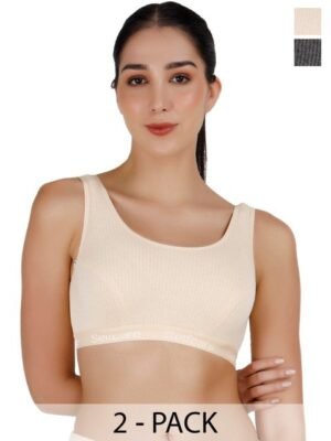SELFCARE Pack Of 2 Striped Thermal Tops
