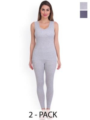 SELFCARE Women Pack Of 2 Moisture-Wicking Thermal Set