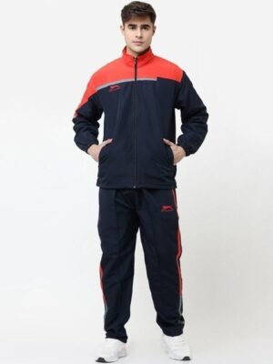 Shiv Naresh Colourblocked Mock-Collar Sweatshirt & Track Pant