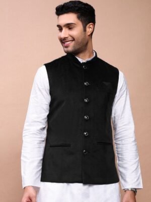 SHOWOFFFF Slim Fit Mandarin Collar Nehru Jackets