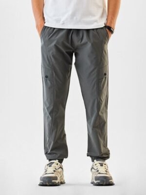 Snitch Men Grey Mid-Rise Joggers