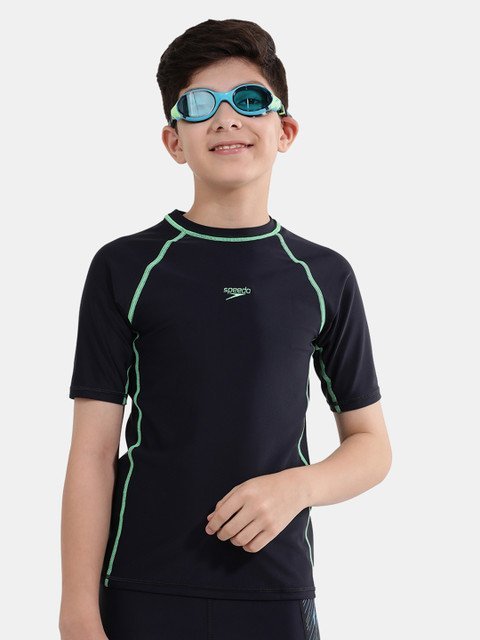 Speedo Boys Round Neck Short Sleeves Swim Tshirt