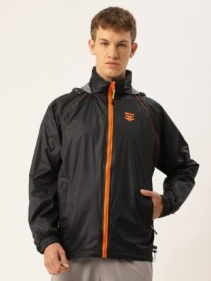 Sports52 wear Hooded Comfort Fit Reversible Rain Jacket