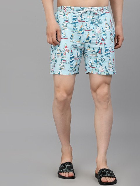 Style Quotient Men Conversational Print Swim Shorts