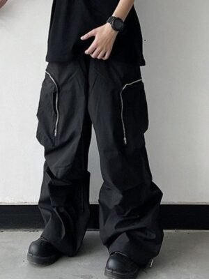 StyleCast Men Loose Fit Mid-Rise Cargo Trousers