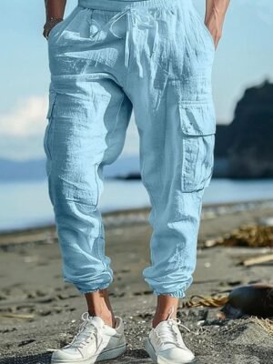 StyleCast x Revolte Men Loose Fit Cotton Cargos Trousers