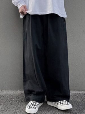 StyleCast x Revolte Men Loose Fit Easy Wash Pleated Chinos Trousers