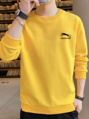 StyleCast x Revolte Men Typography Printed Round Neck Pullover Sweatshirt