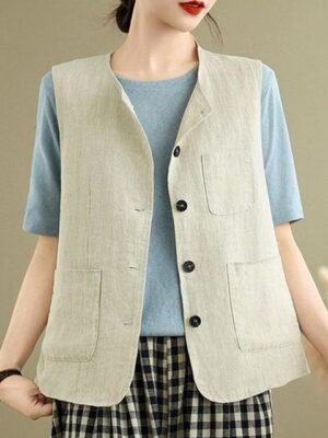 StyleCast x Revolte Women Scoop Neck Waistcoat