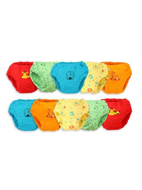 SuperBottoms Pack Of 10 Infants Cotton Basic Briefs