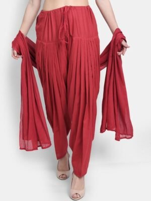 SUTI Pleated Cotton Patiala and Dupatta
