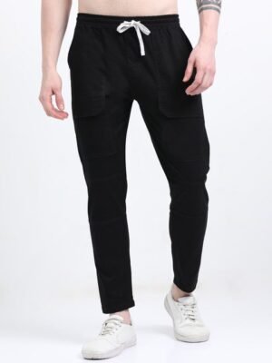 SWISS HORN Men Cotton Stretchable Cargo Track Pants