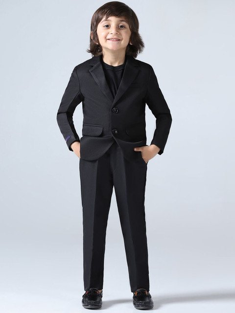 TAHVO Boys Notched Lapel Single Breasted Two-Piece Suit
