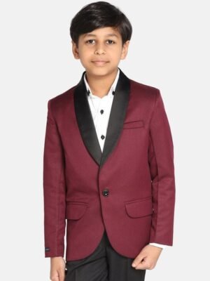 TAHVO Boys Shawl Collar Slim Fit Tuxedo Blazer