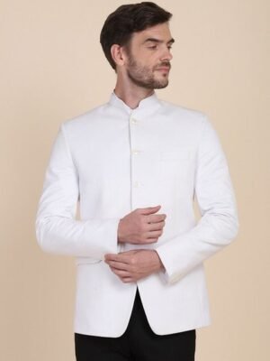 TAHVO Men Slim-Fit Bandhgala Two-Piece Party Suit