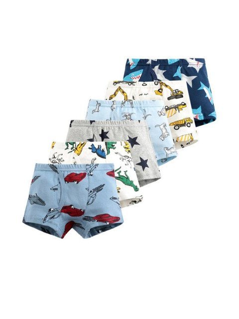 Teri Beri Set Of 6 Low-Rise Cotton Hipster Briefs