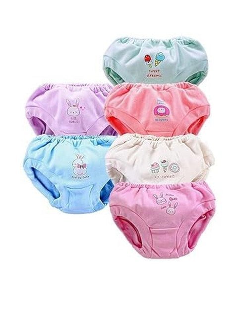 Teri Beri Set Of 6 Low-Rise Cotton Hipster Briefs