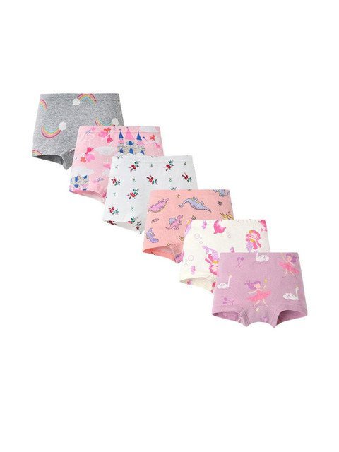 Teri Beri Set Of 6 Low-Rise Cotton Hipster Briefs